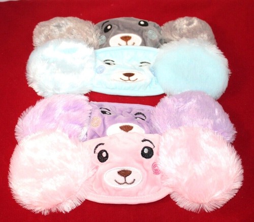 KIDS 4 PACK FACE MASK WARM BEAR 2 IN 1 WASHABLE REUSABLE MOUTH COVER & EARMUFF - Picture 3 of 12