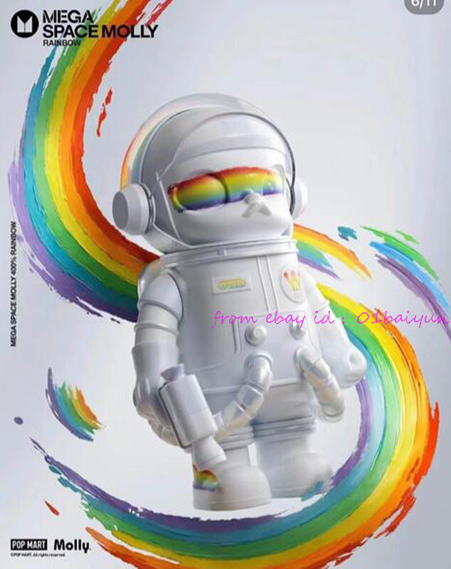 Perfect Pop Mart Mega Space Molly Rainbow 400% Figure In Perfect Pop Mart Mega Space Molly Rainbow 400% Figure In