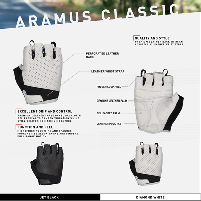 Lizard Skins Aramus Classic Leather Cycling Gloves V2 – Short Finger Bike  Gloves