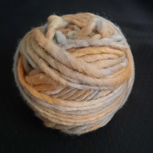 Ella Rae Lush Merino Yarn, Super Bulky, Color: gray-yellow, 66yds.