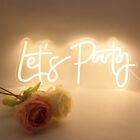 Us Stock Led Neon Light " Let´s Party " 23 X 10in Hanging Party Decorations Lamp