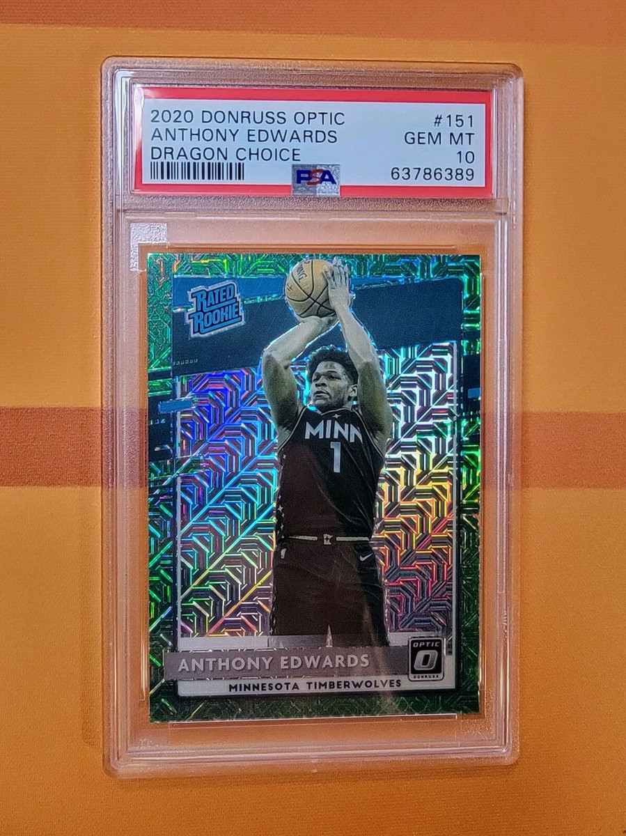 2020-21 Optic Choice Anthony Edwards Dragon Prizm Rated