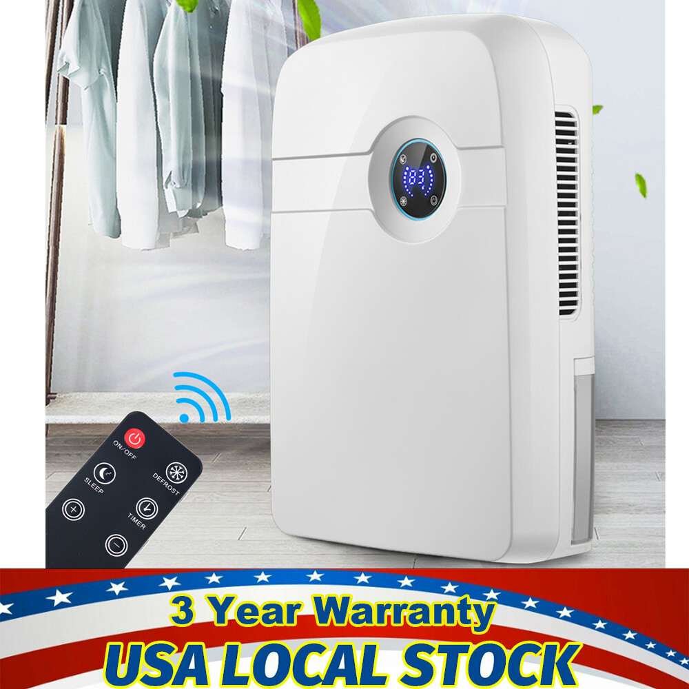 Dehumidifier Home Air Dryer Humidity Bedroom Remote Control 2.5L LCD Displays-image