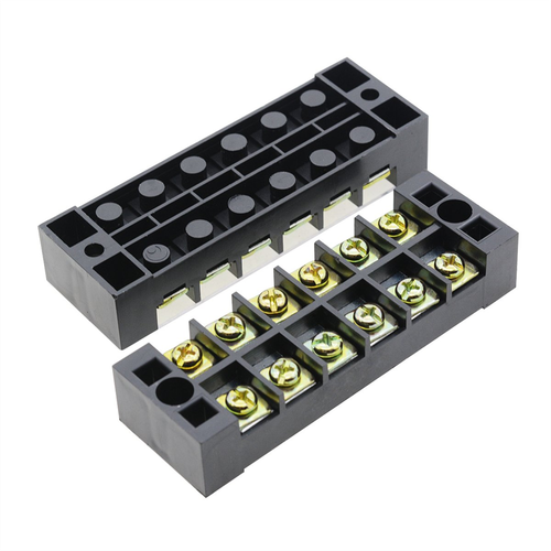 2-100x 600V 25Amp Dual Row 6-Position Screw Terminals Block StripWire Connectors - Picture 3 of 6