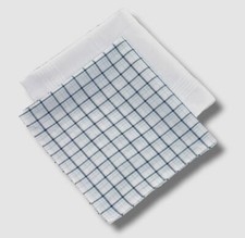  18 Club Room Men's White Cotton 2 Pack Square Handkerchief