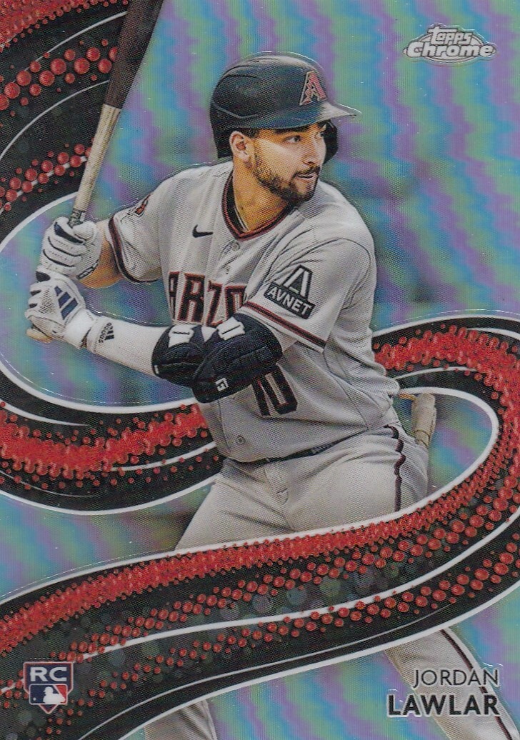 JORDAN LAWLAR TOPPS CHROME ROOKIE STROKES RC ARIZONA DIAMONDBACKS #25 2024 24