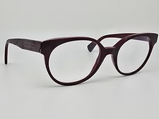 Alexander McQueen AMQ 4281 Burgundy Horn Rim Eyeglasses Frame Italy 51-20-140