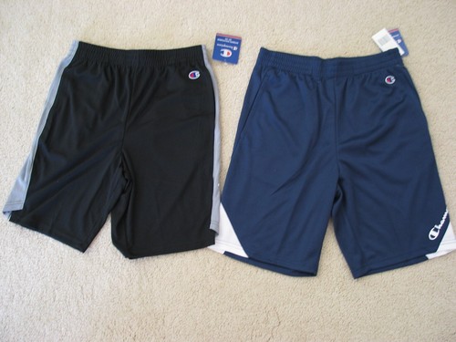 NWT Champion lot of 2 boys youth size L athletic activewear shorts Black & Navy