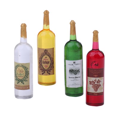 MagiDeal 6 Pieces Wine Bottles Model 1//12 Dollhouse Miniature Accessories