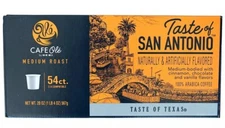 Cafe Ole Taste of San Antonio Medium Roast Coffee 54 count K Cups 3 Pack