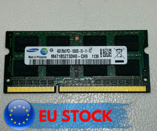 USATO SAMSUNG 4GB 2RX8 PC3-10600S-09-11-F3 SODIMM M471B5273DH0-CH9 RAM - Foto 1 di 2