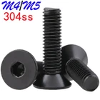 M4 M5 A2 Stainless Steel Flat Head Allen Hex Socket Cap Screws Bolts Black Oxide