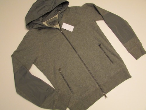 Neu mit Etikett AUTHENTISCH Vince Hoodie-Sweaterjacke Nylonbesatz durchgehender Reißverschluss Medium 225 $ - Bild 3 von 12