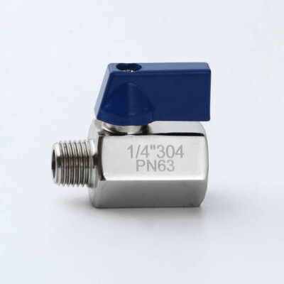 1/2 1/4 1/8 Mini ball valve switch 304 stainless steel shut-off valve 1PC