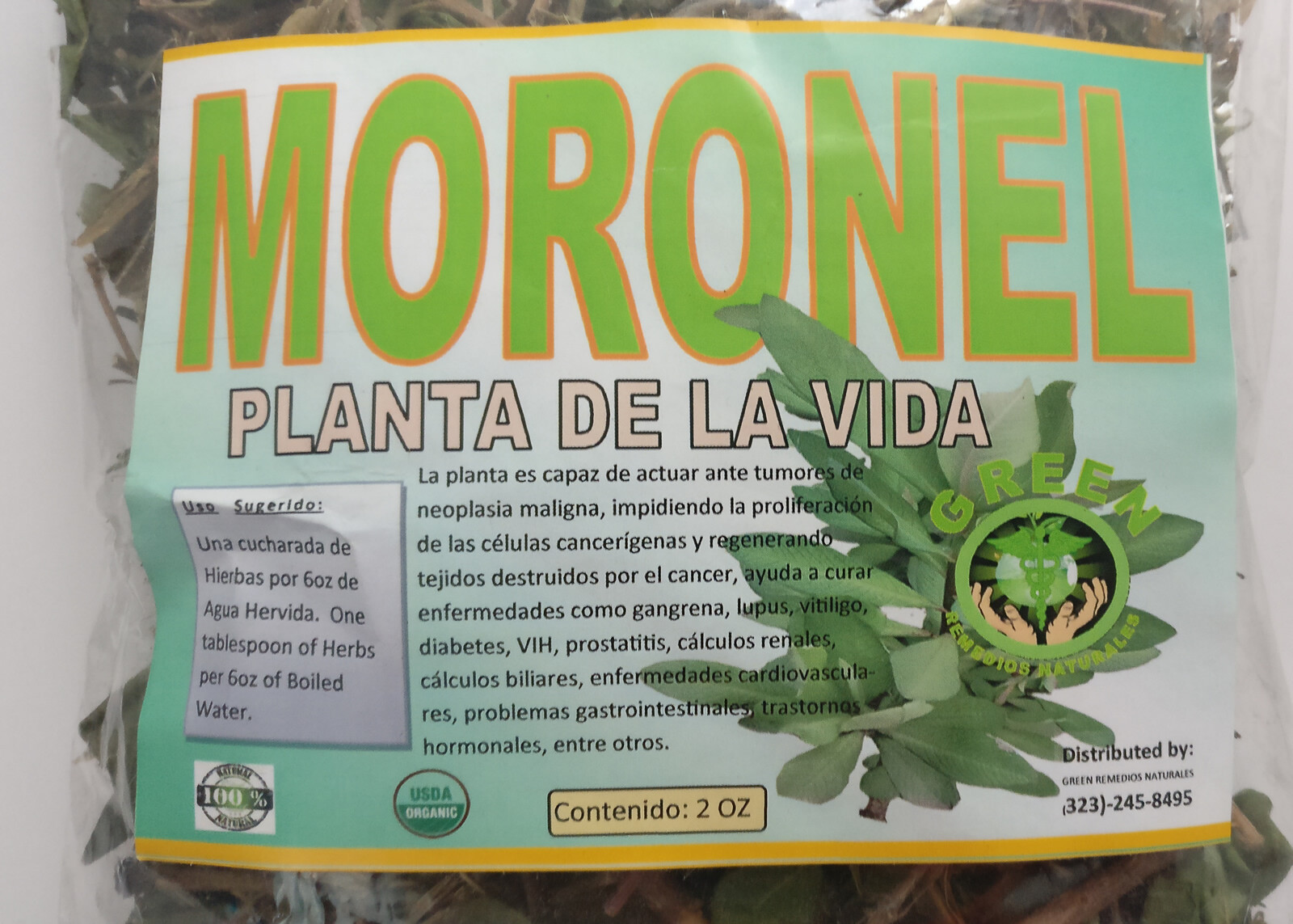 Moronel Planta de La Vida Te Natural Potente Regenerador de Celulas
