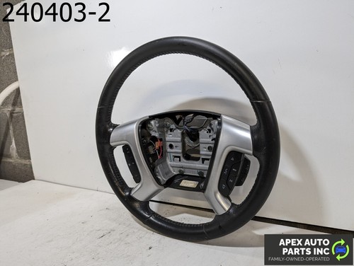 OEM 2012 GMC Acadia 3.6L STEERING WHEEL LEATHER WRAPPED BLACK - Picture 3 of 7