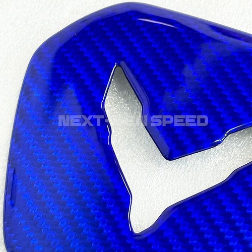 C8 Corvette Real Blue Carbon Fiber Center Steering Wheel Cover Stingray Z06 - Bild 4 von 5