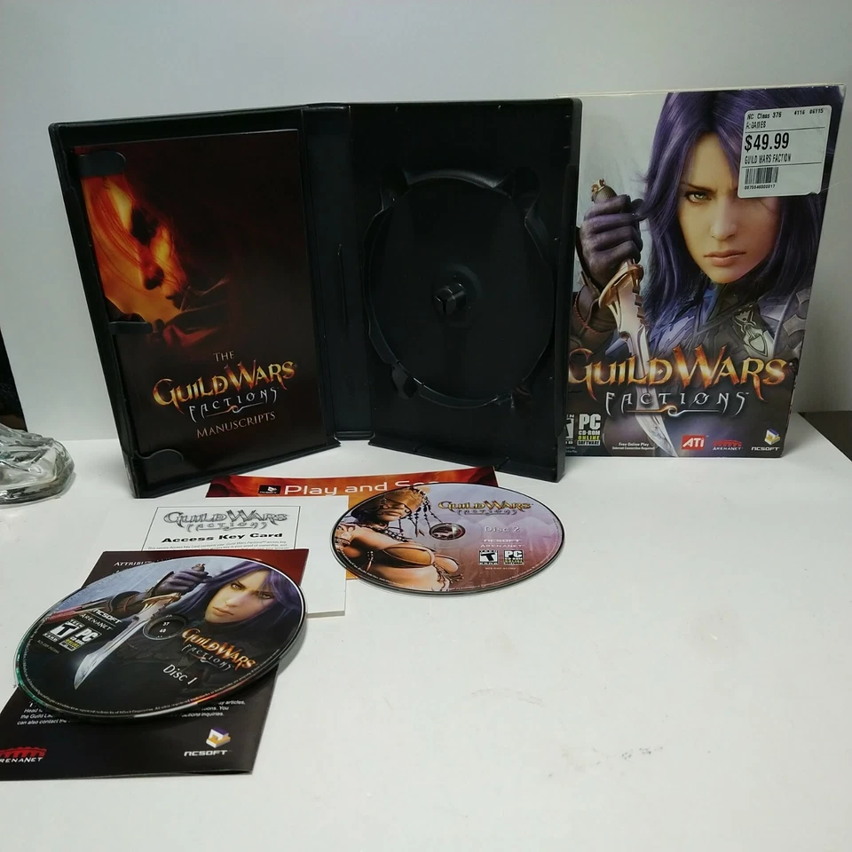 Guild Wars: Factions PC CD-ROM 2006 Komplett Box Set 2 Discs Handbücher Key Card - Bild 2 von 4