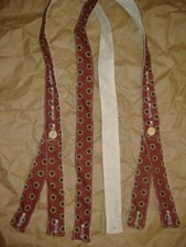 Civil War SALE SALE Suspenders WINE GOLD STARS Sewn on Period Hand Crank Machine
