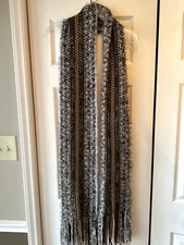 Collection 18 Long Rectangular Scarf Moccassin Brown New