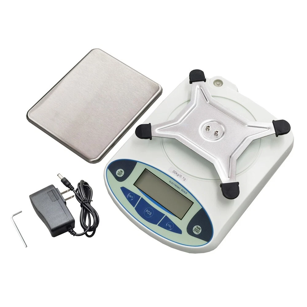 Weighing Analytical Electronic Balance SCale Pound Ounces Grams Carat 30kg/0.1g