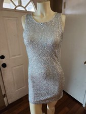 DIVIDED By H&M Sequin Embellished Sleeveless Open Back Mini Dress - Size 10
