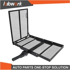 Labwork 500LB Capacity Hitch Mount Cargo Rack Carrier W/ Ramp Wheelchair Carrier