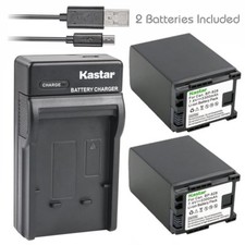 Kastar 2 Battery  Slim USB Charger for Canon BP-820 BP820 BP-828 BP828