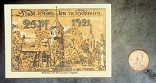 1921 Germany STREHLENN 25  Phennig Banknote / Notgeld