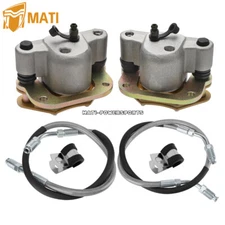 Front Brake Calipers & Pads w/Brake Line for Polaris Magnum 425 2x4 1995-1998