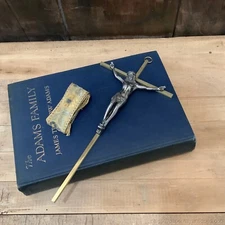 Vintage Metal Crucifix Jesus on the Cross Silver Tone Metal Religious Item