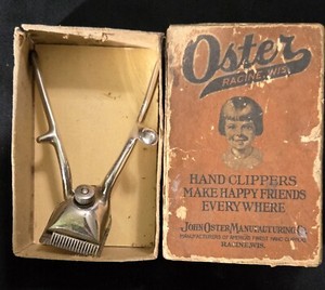 Vintage Oster Hand Clippers In Original Box