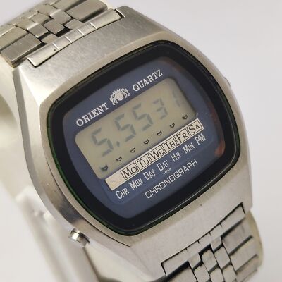 Orient G 611107-40 Quartz Chronograph Digital Vintage Men s Watch ASN1ABR8