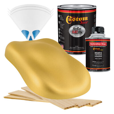 HOT ROD FLATZ Anniversary Gold Metallic Quart Kit URETHANE Flat Auto Paint Kit
