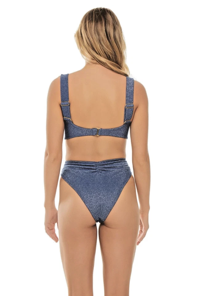 Bikini MONTCE Sky Sparkie Hayden (L) Top y parte inferior de bikini Paula Tie-Up (S) Nuevo con etiquetas Foto 2 de 4