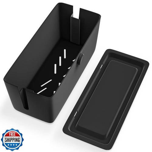 KinderSense® Cable Management Box - Cord Organizer with Child Proof Lock - Co
