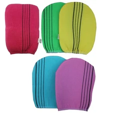 Korean Italy Exfoliating Body-Scrub Glove Towel Green Red Yellow Pink Blue