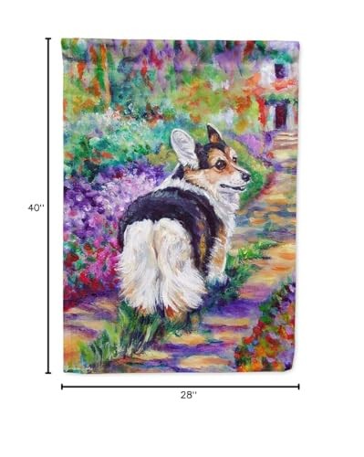Caroline'S Treasures Carolines Treasures 7297Chf Corgi chemin de jardin maison drapeau - Photo 8/8