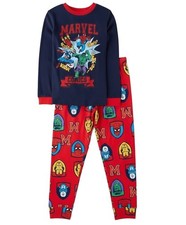 Marvel Avengers Boy's Superhero Comics Long-Sleeved Character Pajama Set