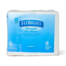 Medline Ultrasoft Dry Baby Wipes, Gentle Disposable Cleansing Cloths, 500 Co...