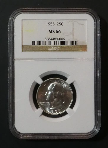 1955-P Washington Quarter / NGC MS66