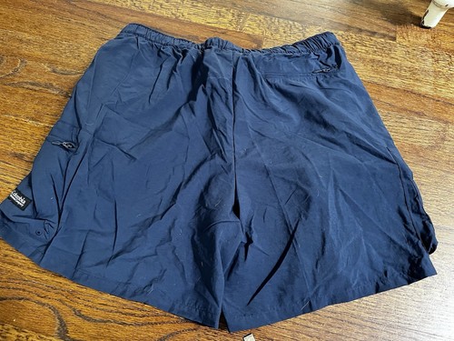 Columbia Shorts Men's Navy Blue Peak Water Nylon Belted Pocket - Picture 2 of 8