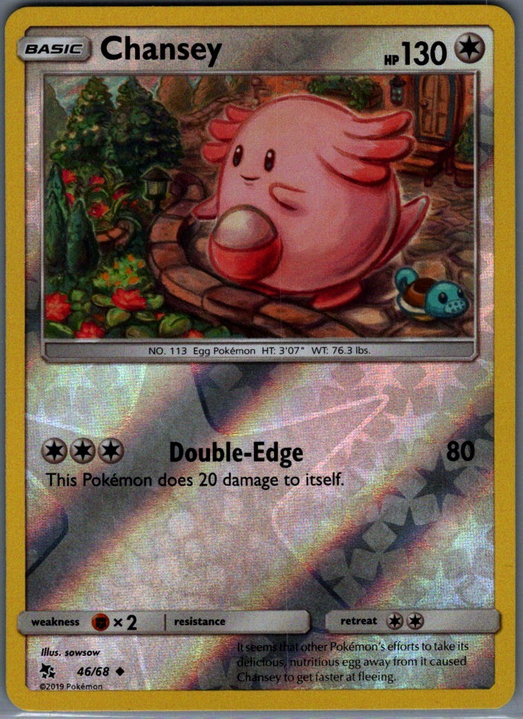 Chansey Reverse Holo Uncommon Hidden Fates 46/68 NM