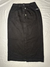 Vintage Denim Skirt Roughrider by Circle T Black Size 11/12