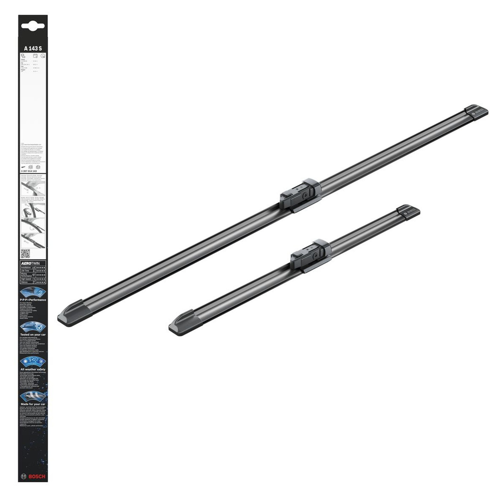 Bosch Wiper Blade 3 397 014 143 for Ford Fiesta Saloon 10- - Image 8