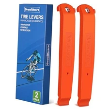 Heavy Duty Bike Tire Levers 2 Pack - Steel Core & Anti-Slip Grip for 