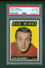1965 Topps Hockey Card - #112 Don McKenney, PSA 8 NM/MT