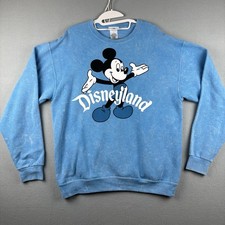 Disney Disneyland Mickey Mouse Sweatshirt Mens Large Light Blue Crewneck