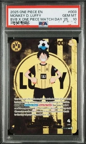 PSA 10 Monkey D Luffy ST13-003 BVB Borussia Dortmund ONE PIECE Matchday Promo EN