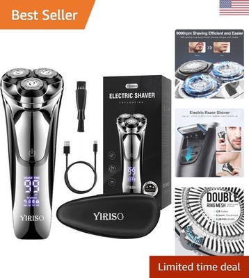 Versatile 4D Floating Head Electric Shaver - LCD Display & 90-Min Fast Charge